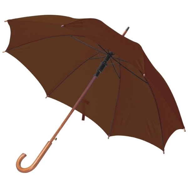 Logo trade promotional items image of: Wooden automatic umbrella NANCY